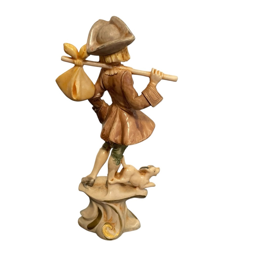 Fontanini Depose Italy Boy with Dog Bindle Figurine Vintage Hand Painted Statue - Picture 3 of 5